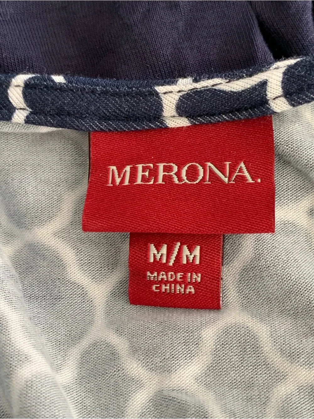 MERONA Blue White Print Rounded Neck Elastic Waist Sleeveless Tank Maxi Dress